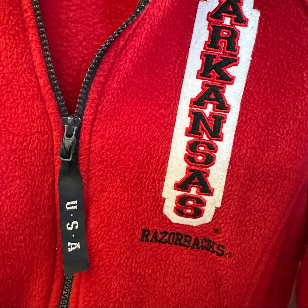 Arkansas Razorbacks Full Zip Fleece Jacket - Picture 2 of 5